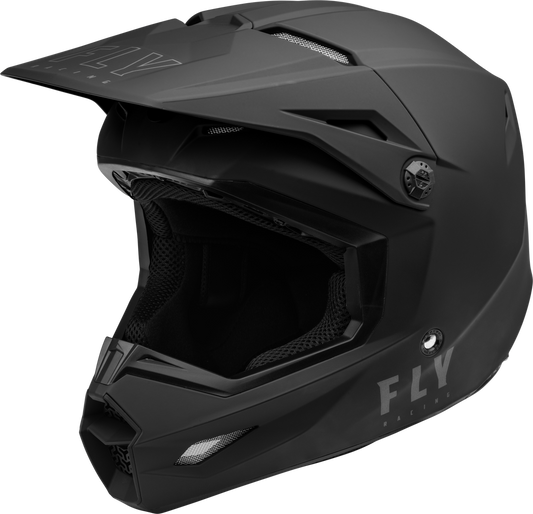 Fly Racing Kinetic Solid Youth Matte Black Helmet