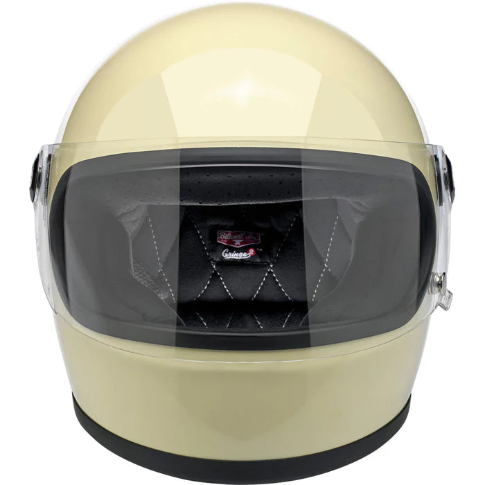 BILTWELL GRINGO S GLOSS VINTAGE WHITE HELMET XS - 0101-11474