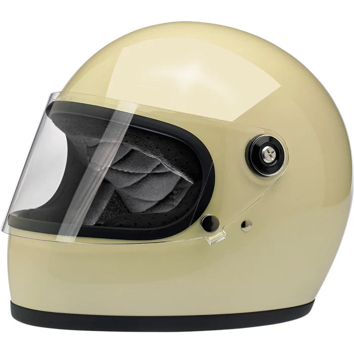 BILTWELL GRINGO S GLOSS VINTAGE WHITE HELMET XS - 0101-11474