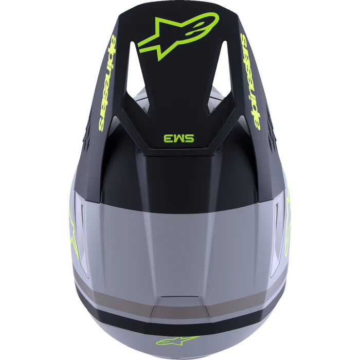 ALPINESTARS SM3 Radium Helmet Matte Gray Black Yellow Fluo Large - 0110-9011
