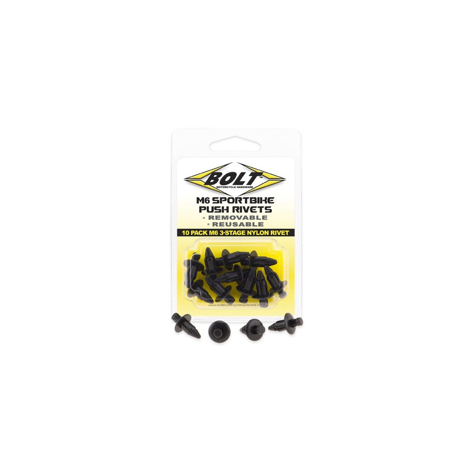 M6 THREE STAGE PUSH RIVET KIT 10/PK - 020-00120