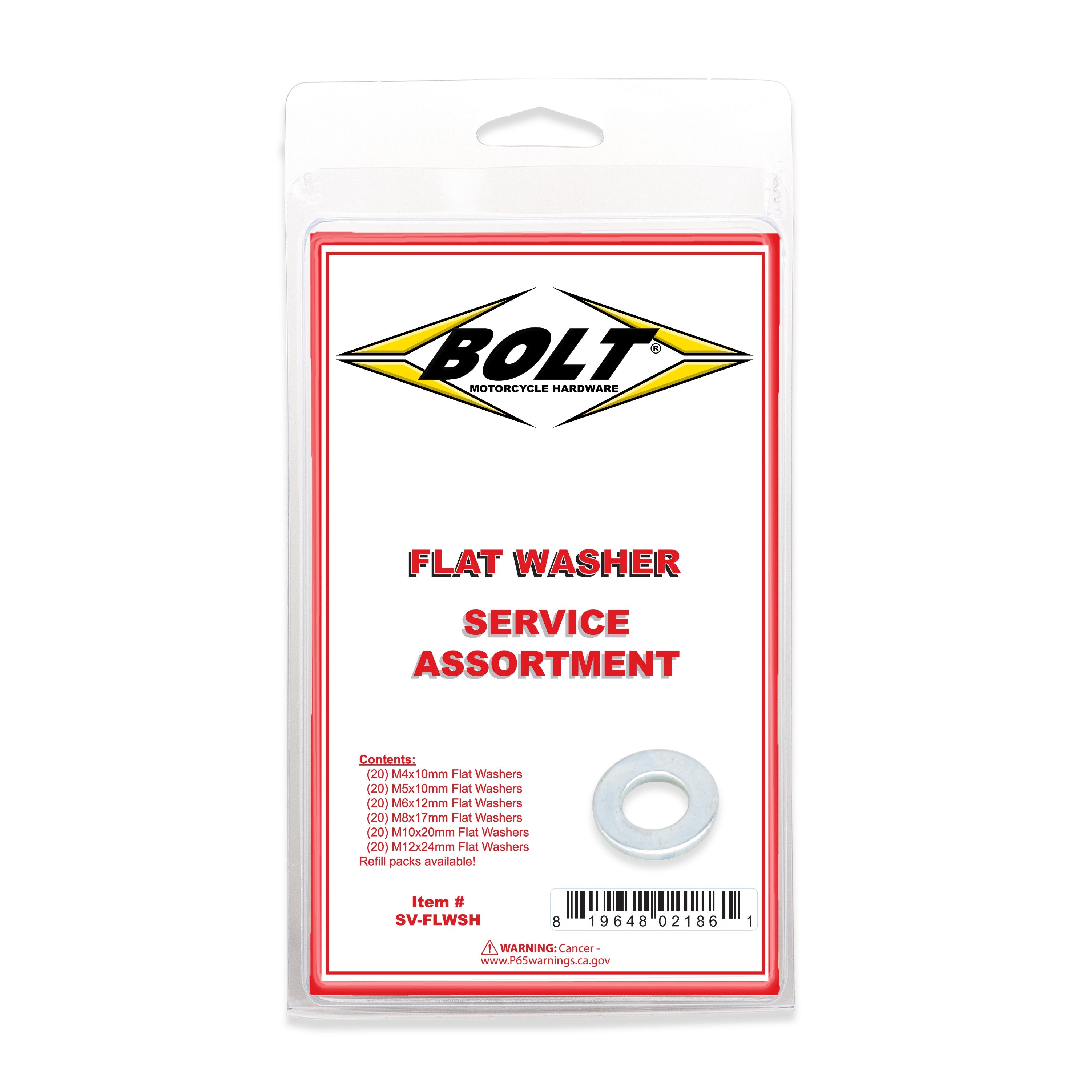 FLAT WASHER ASSORTMENT 120 PIECE KIT - 020-10000