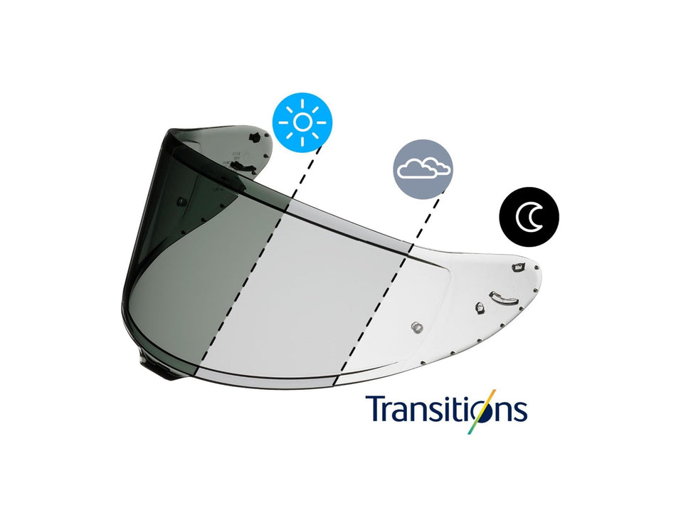 Shoei CWR-F2 Transitions Pinlock Ready Face Shield - 0201-9755-00