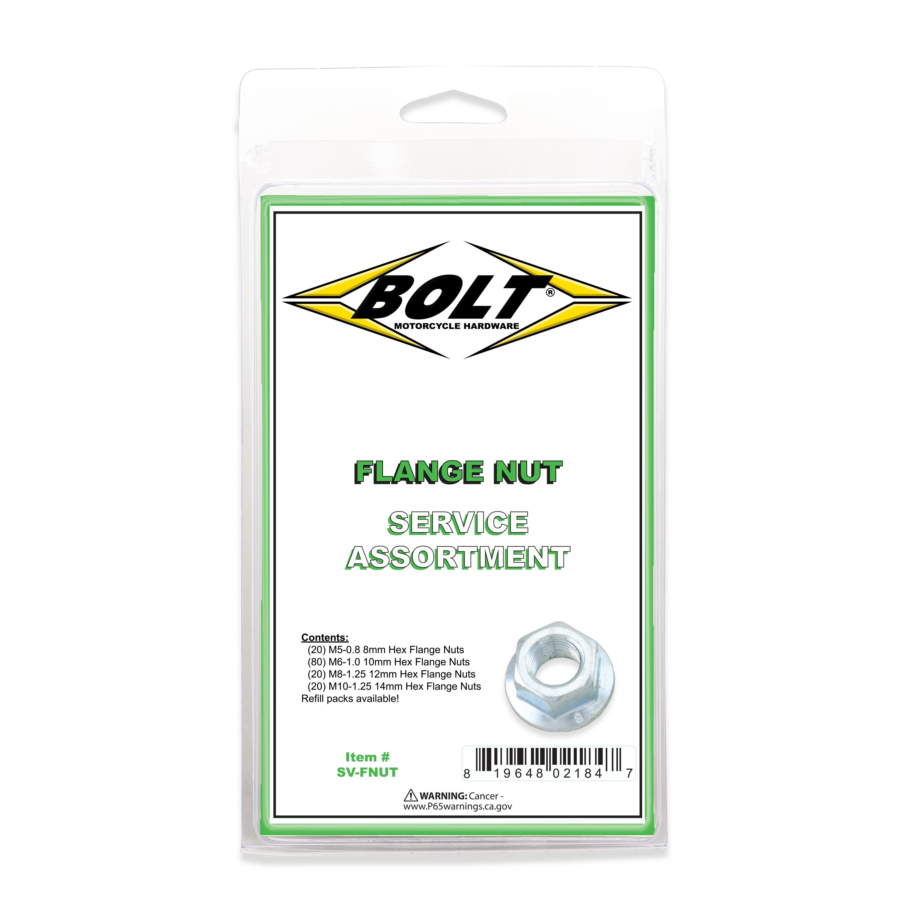 FLANGE NUT ASSORTMENT 140 PIECE KIT - 021-10000
