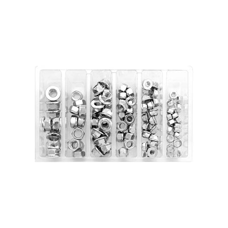 HEX FUJI-LOCK NUT ASSORTMENT 100 PIECE KIT - 021-20000-1