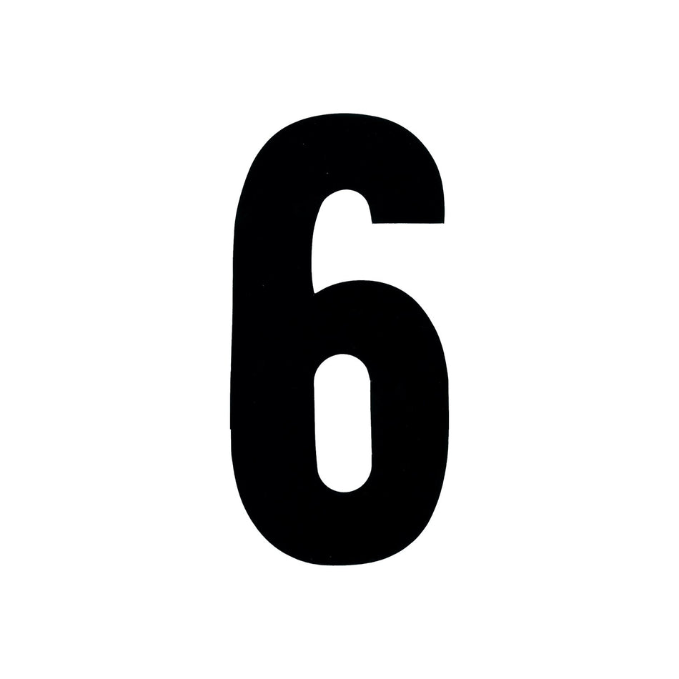 #6 6" BLACK EXTREME DIGITS 3/PK - 09-6256