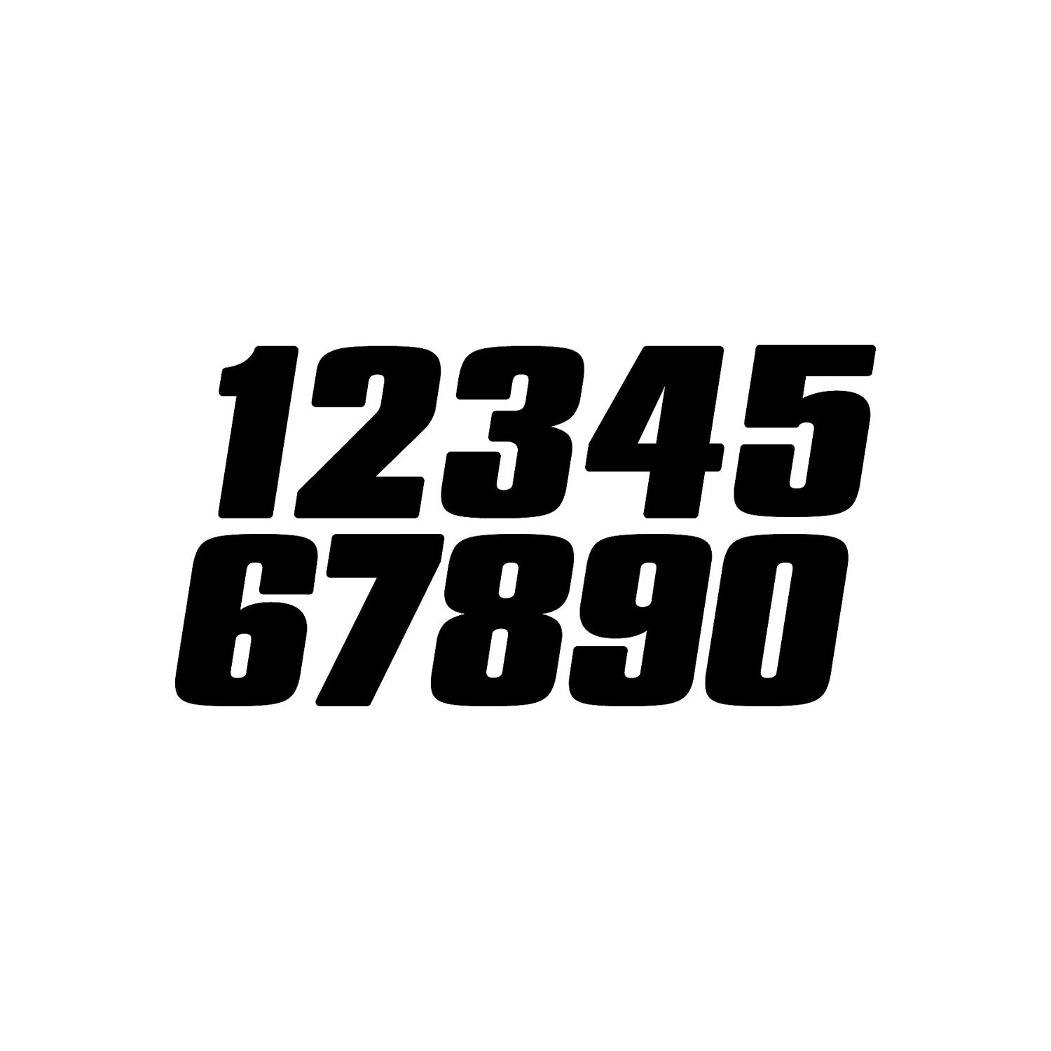 #9 7" BLACK DIGITS 3/PK - 09-6459