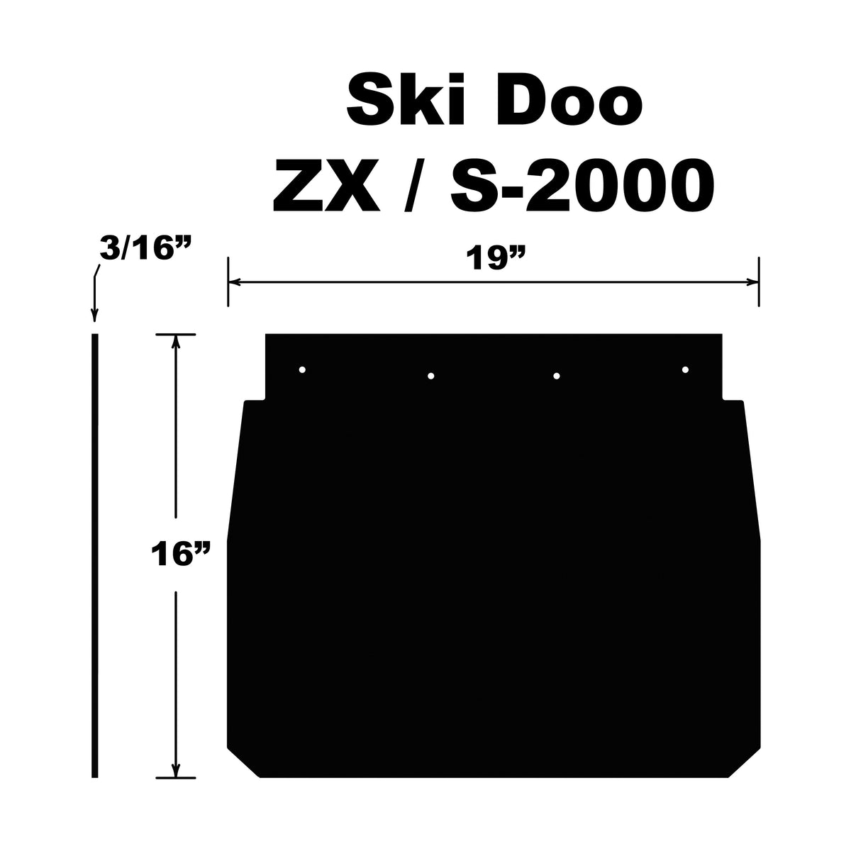 SNOWFLAP  SKI DOO ZX/S-2000 92-03 - 10-15040