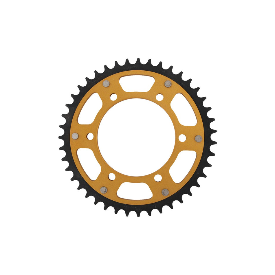 REAR STEALTH SPROCKET ALU/STL 43T-525 GLD SUZ/YAM - 108-480643-1