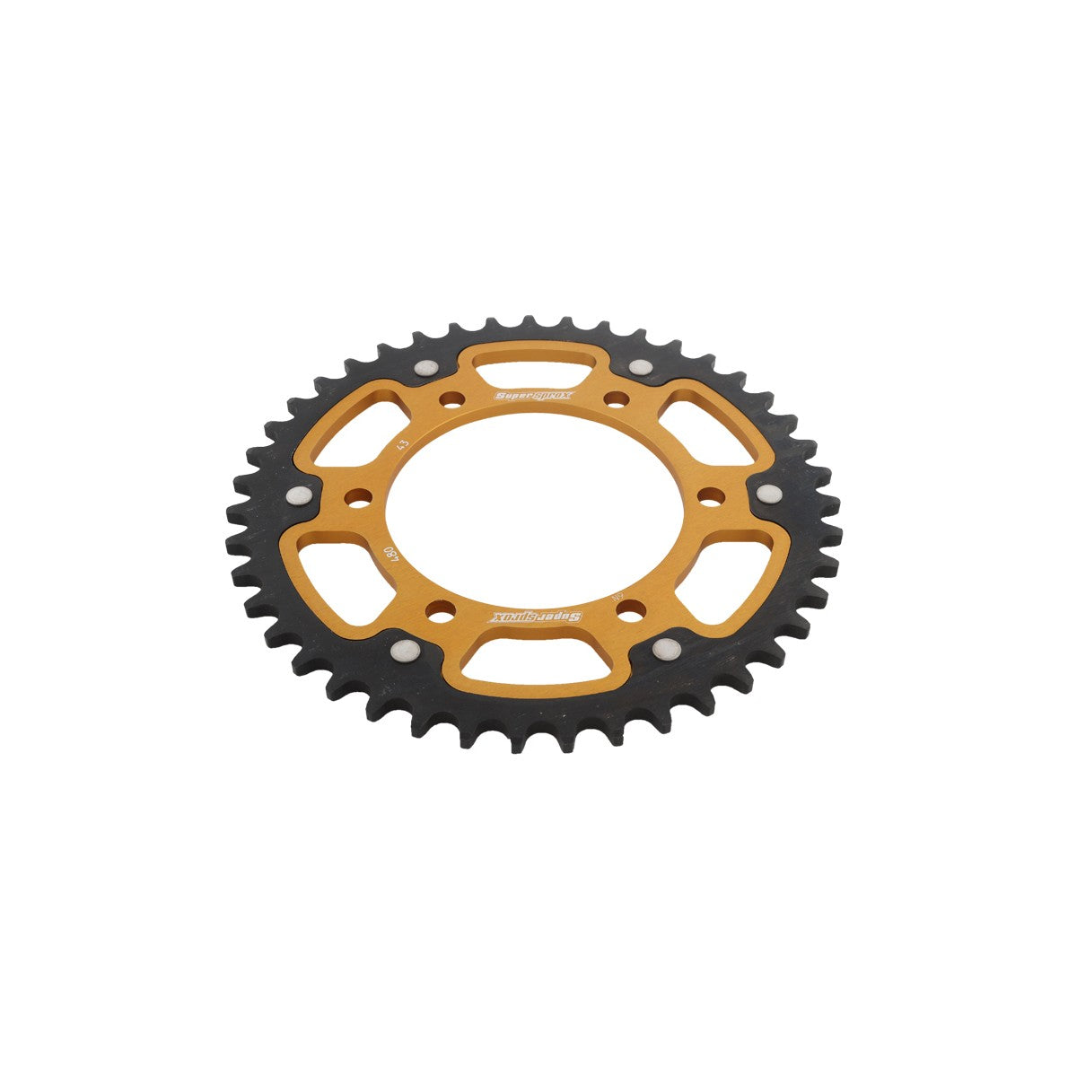 REAR STEALTH SPROCKET ALU/STL 43T-525 GLD SUZ/YAM - 108-480643-2