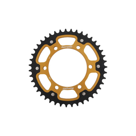 REAR STEALTH SPROCKET ALU/STL 43T-525 GLD SUZ/YAM - 108-480643