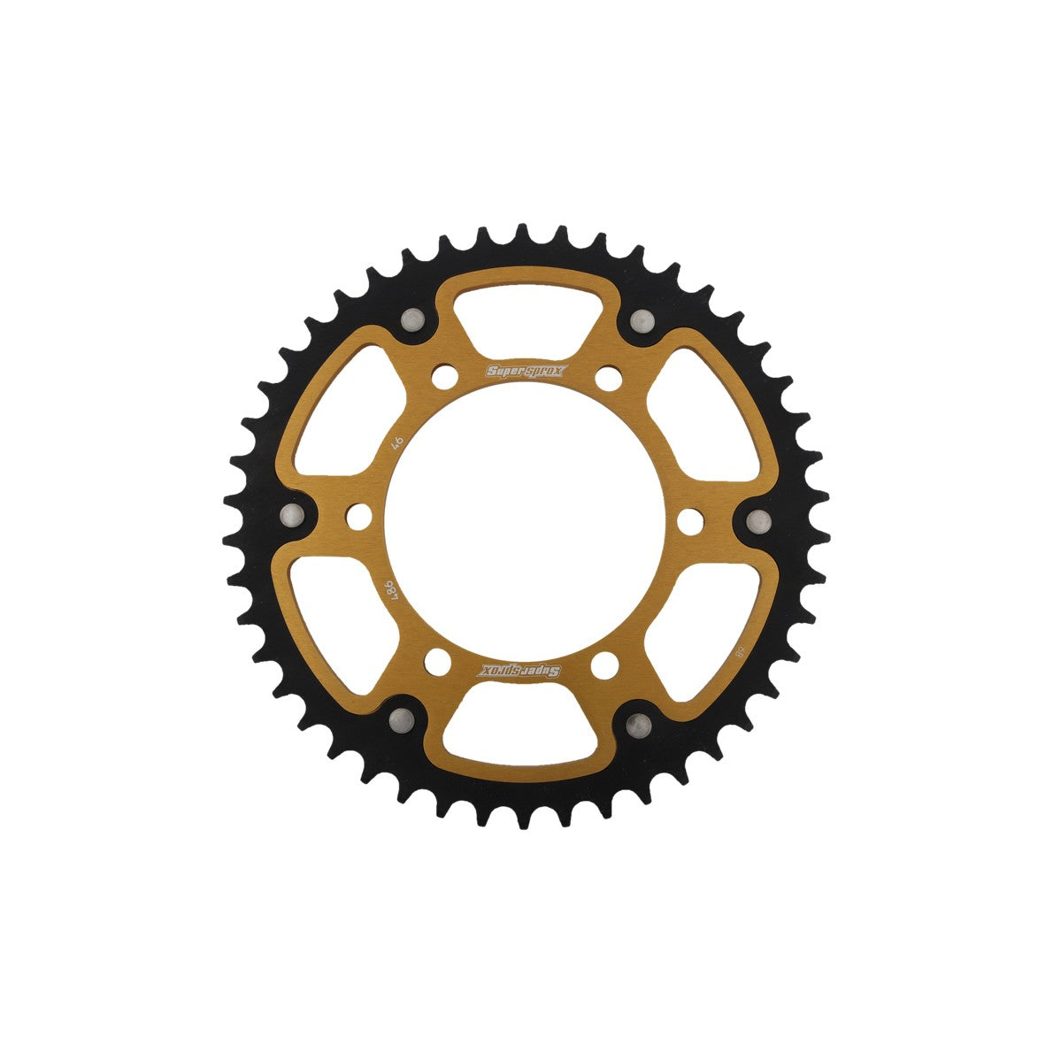 REAR STEALTH SPROCKET ALU/STL 46T-520 GLD HON/KAW/YAM - 108-486646