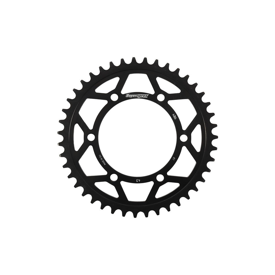 REAR EDGE SPROCKET STEEL 43T-520 BLK HON/KAW/SUZ/YAM - 109-48643