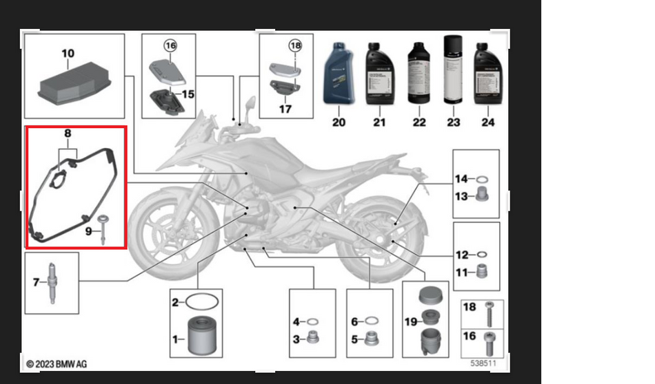 Kit seal cylinder head cover left - 11-12-1-027-893