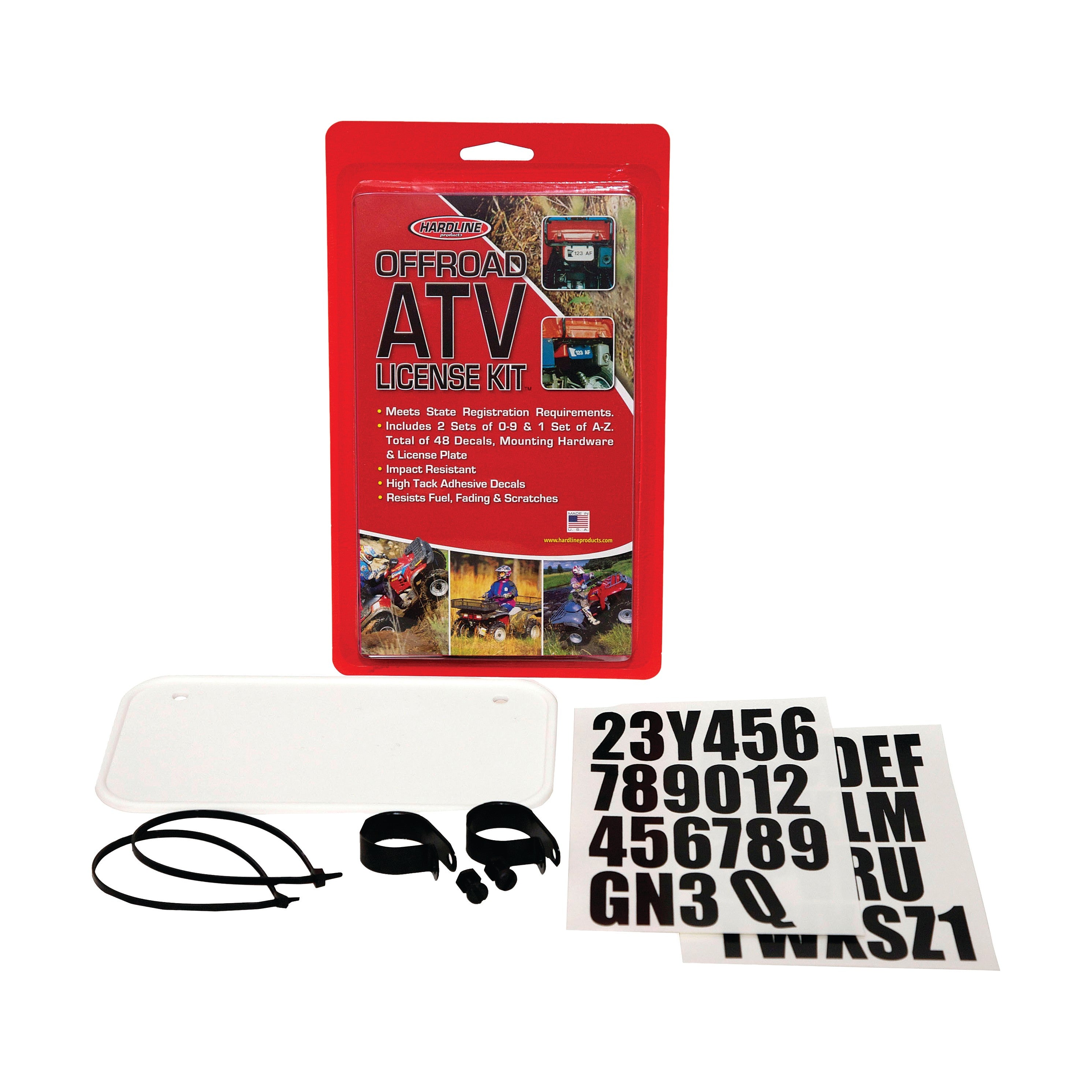 ATV LICENSE PLATE KIT WHITE - 11-6261