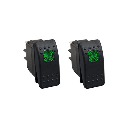 LIGHTED ROCKER SWITCH GREEN - 12-8605-1