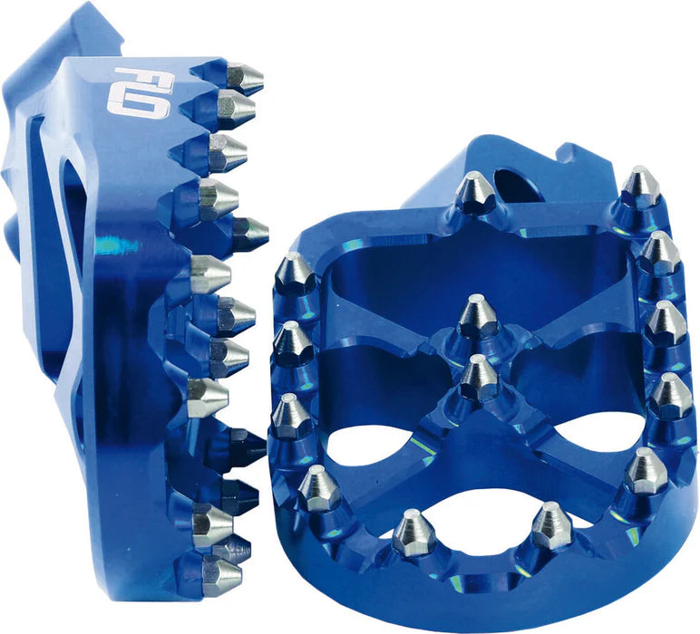 FLO MOTORSPORTS PRO SERIES FOOT PEGS BLUE - 122-8043