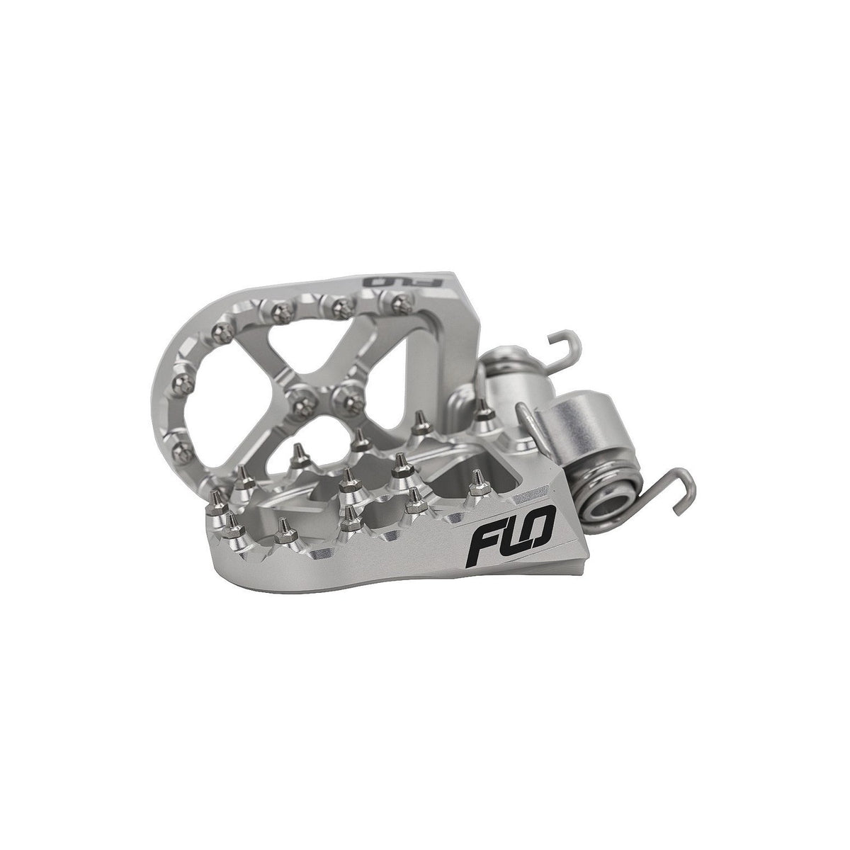 FLO FOOTPEG LOW SILVER YAM 10MM BACK 12MM DOWN - 122-8057S