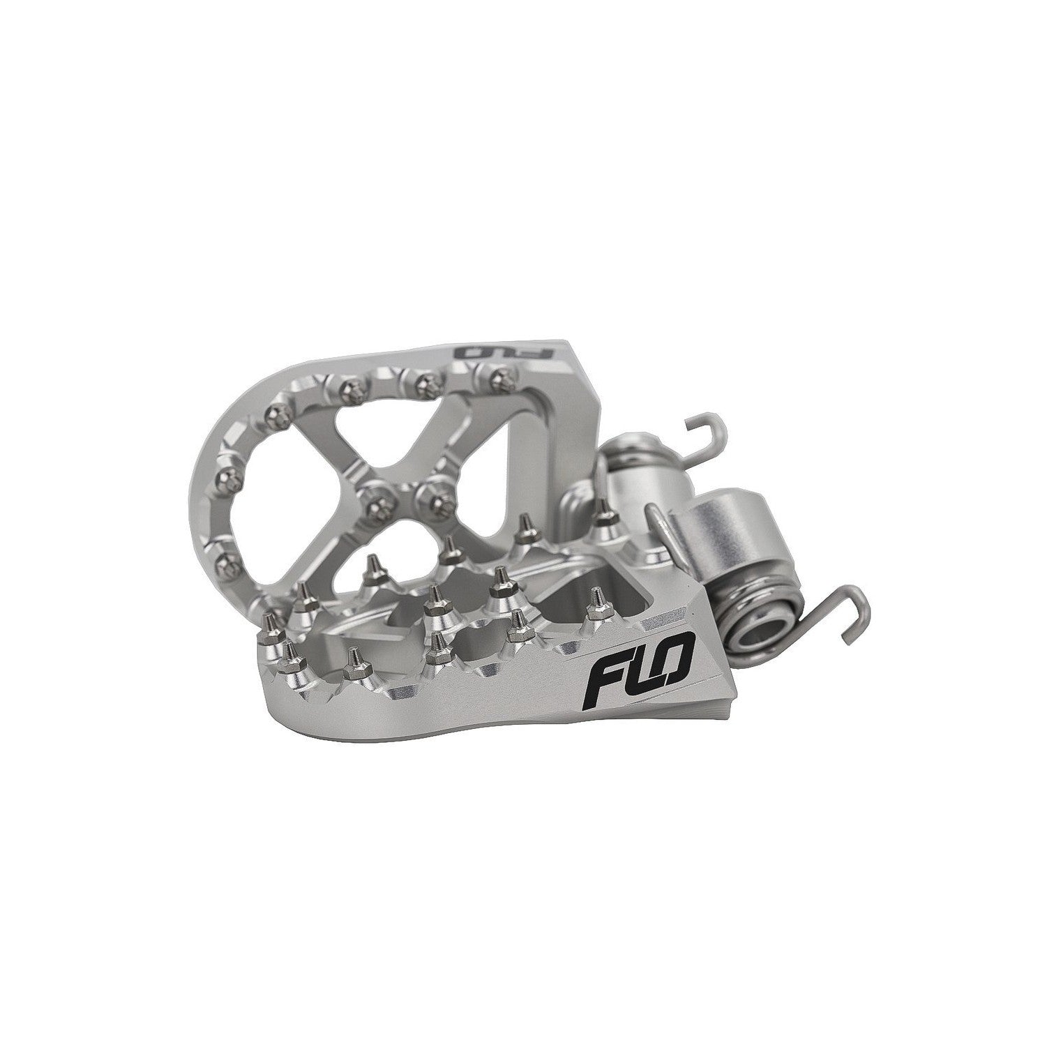 FLO FOOTPEG LOW SILVER YAM 10MM BACK 12MM DOWN - 122-8057S