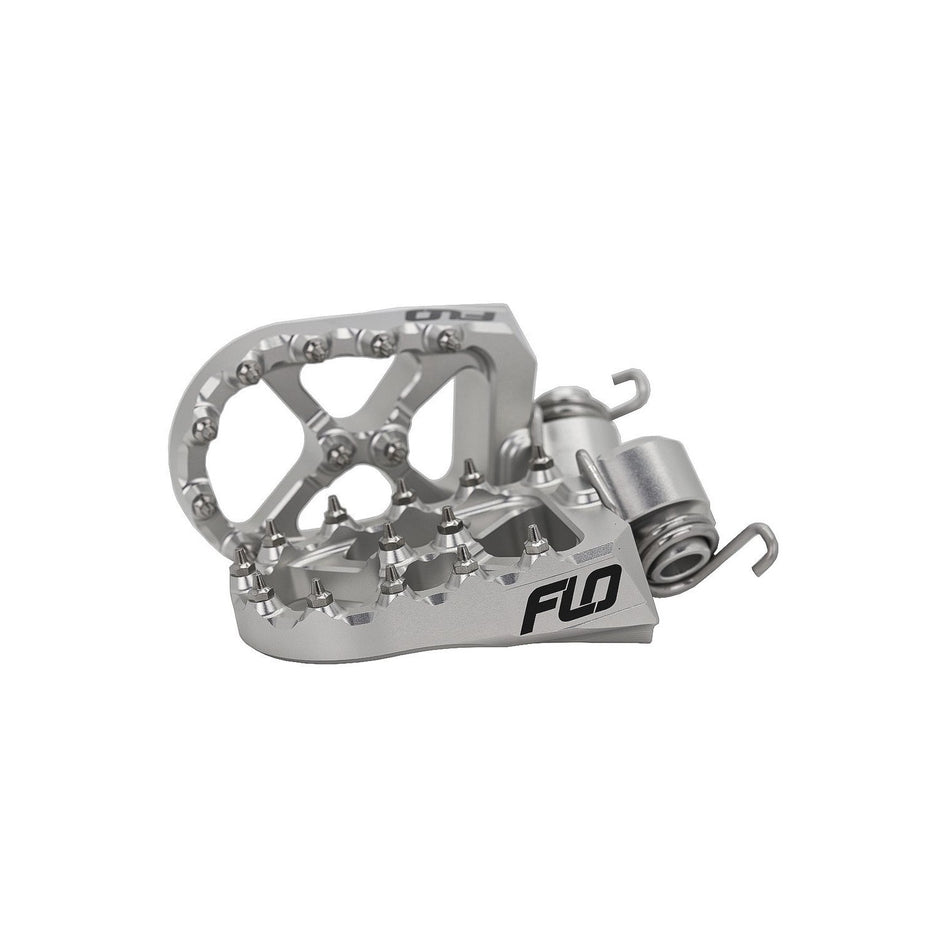 FLO FOOTPEG LOW SILVER YAM 10MM BACK 12MM DOWN - 122-8057S