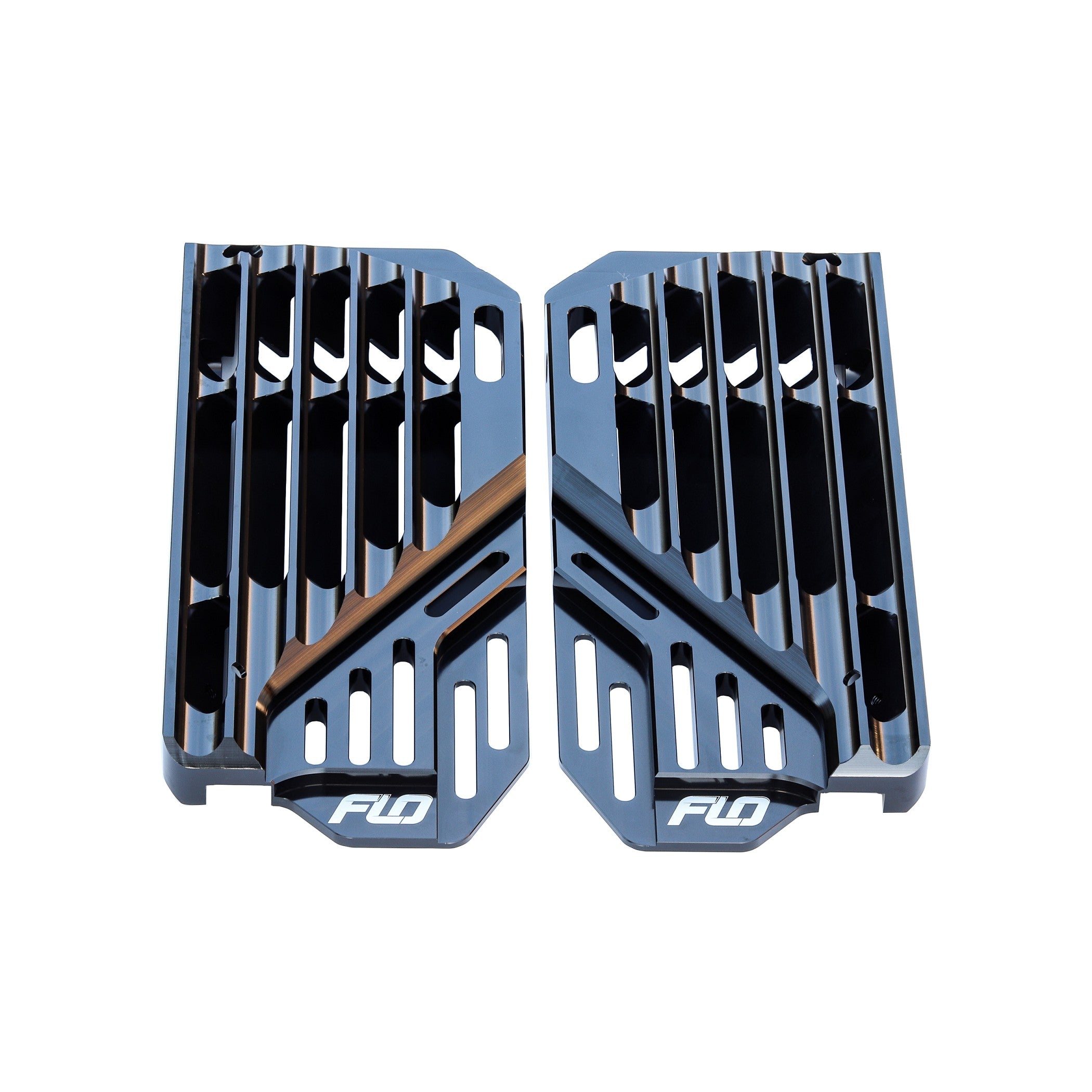 HIGH FLOW RADIATOR BRACES BLACK - 122-8078
