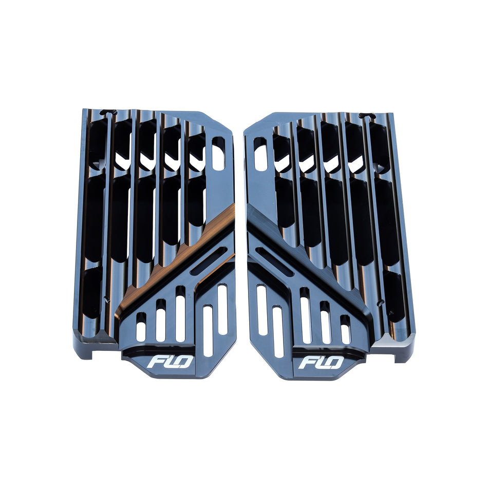 HIGH FLOW RADIATOR BRACES BLACK - 122-8078