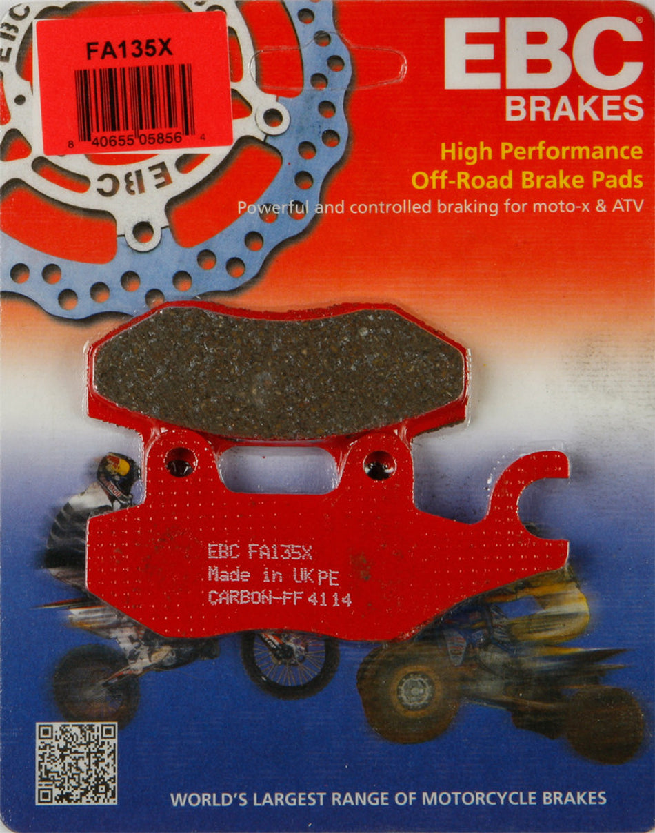 EBC Organic Brake Pads Front Right YFZ450 or YFM700R - 15-135X