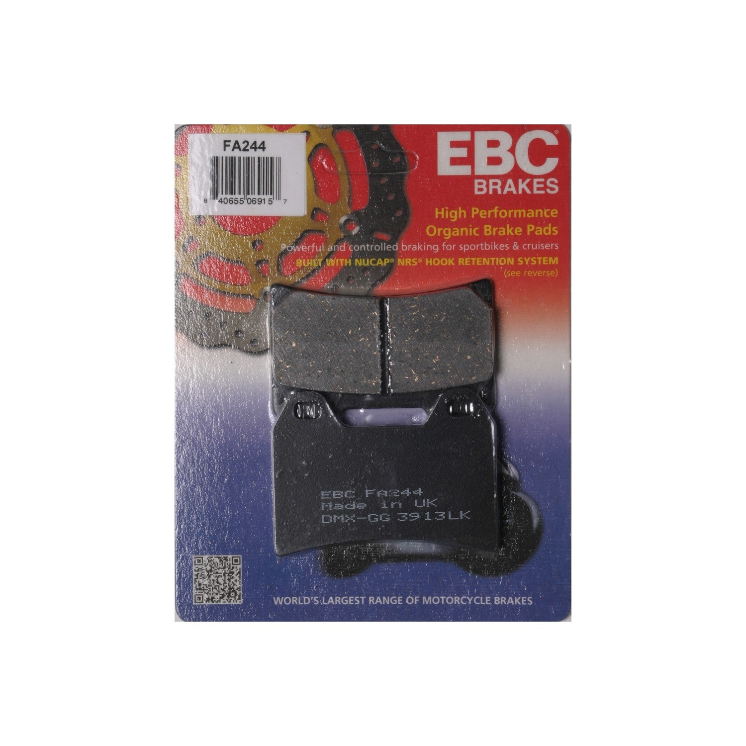 FRONT STANDARD BRAKE PAD - 15-244