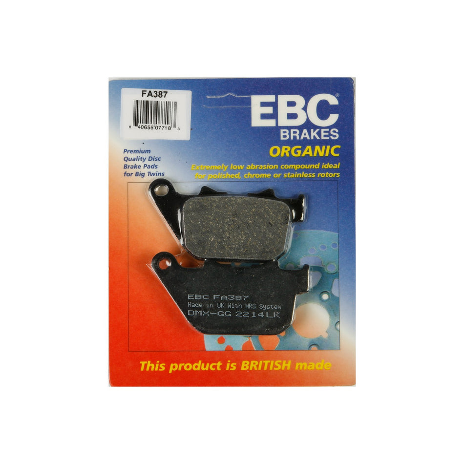 BRAKE PADS FA837 ORGANIC - 15-387