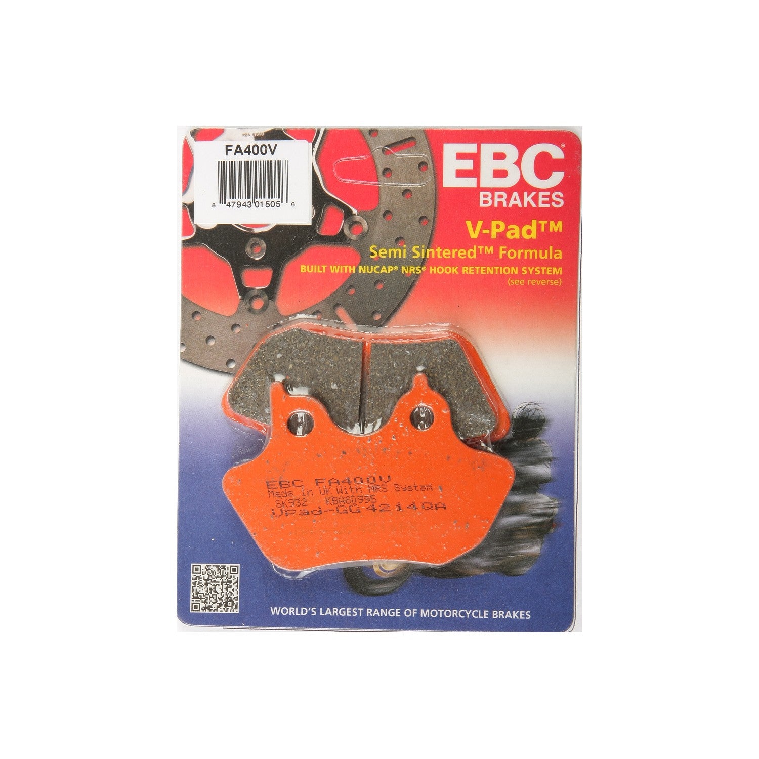 BRAKE PADS FA400V V-SERIES - 15-400V