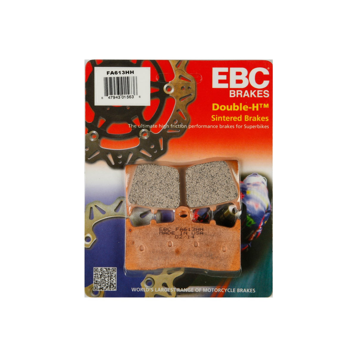 BRAKE PADS FA613HH DOUBLE-H SINTERED - 15-613H