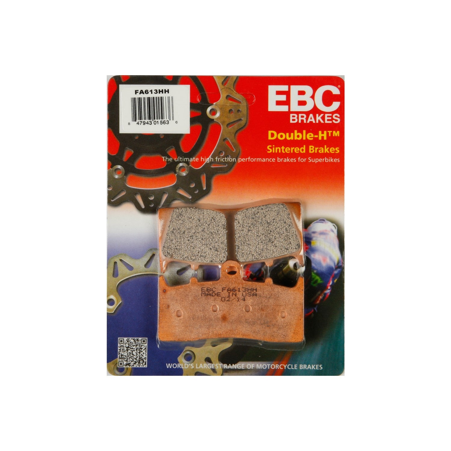 BRAKE PADS FA613HH DOUBLE-H SINTERED - 15-613H