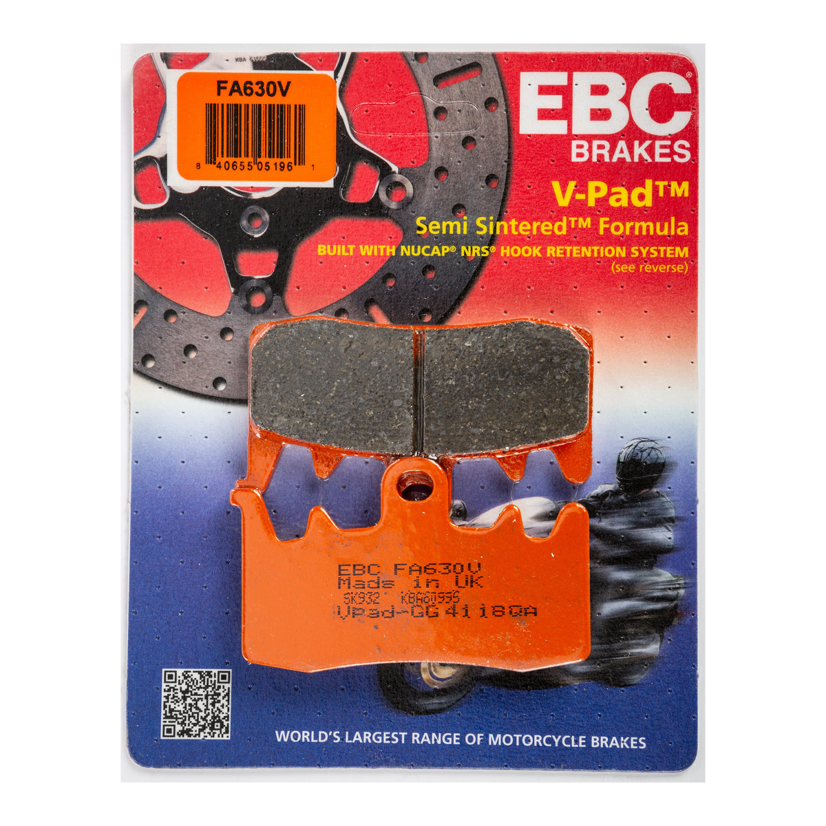 BRAKE PADS FA630V SEMI-SINTERED V SERIES - 15-630V