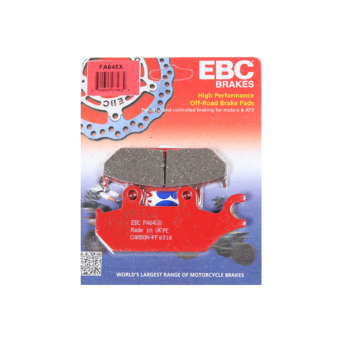BRAKE PADS FA645X CARBON X SERIES - 15-645X