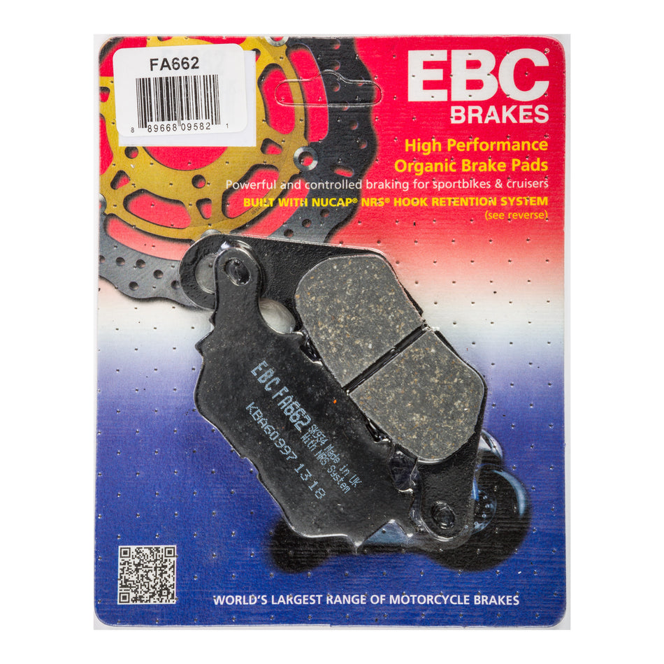 BRAKE PADS FA662 ORGANIC - 15-662