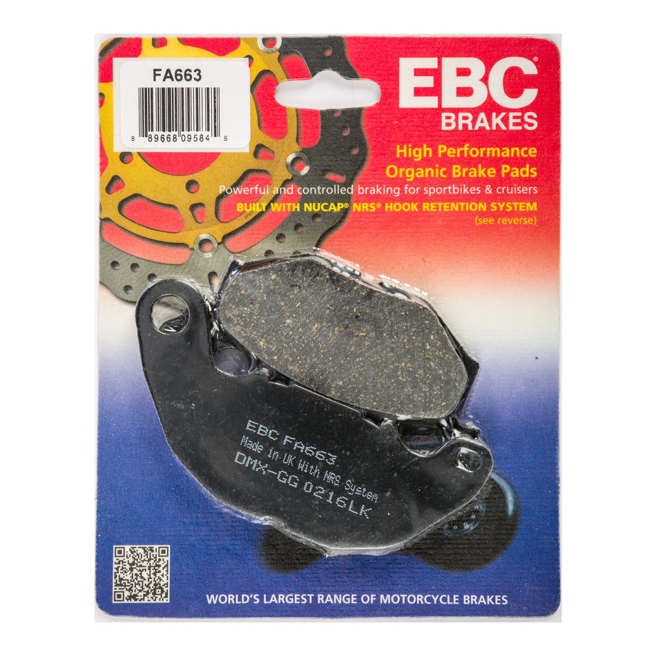 BRAKE PADS FA663 ORGANIC - 15-663