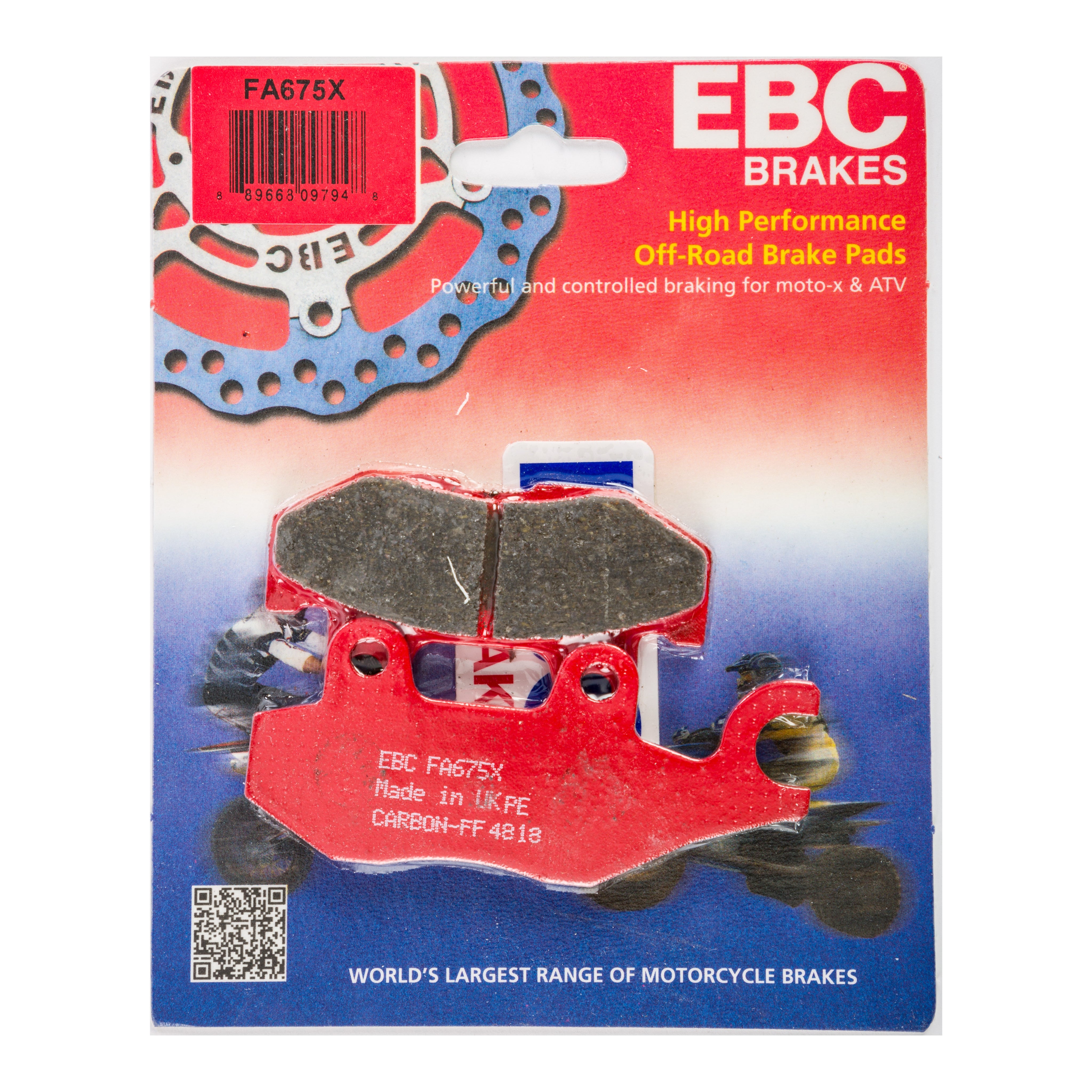 BRAKE PADS FA675X CARBON X SERIES - 15-675X