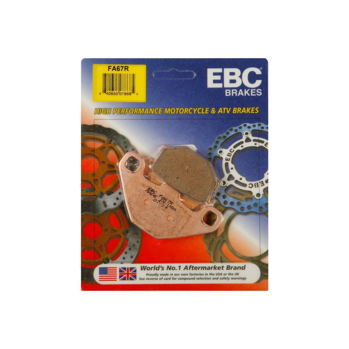 BRAKE PADS FA67R SINTERED R SERIES - 15-67R
