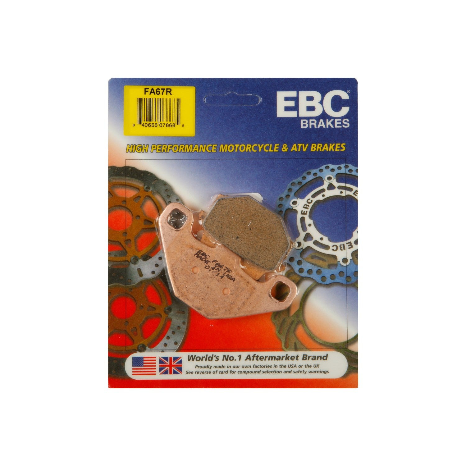 BRAKE PADS FA67R SINTERED R SERIES - 15-67R