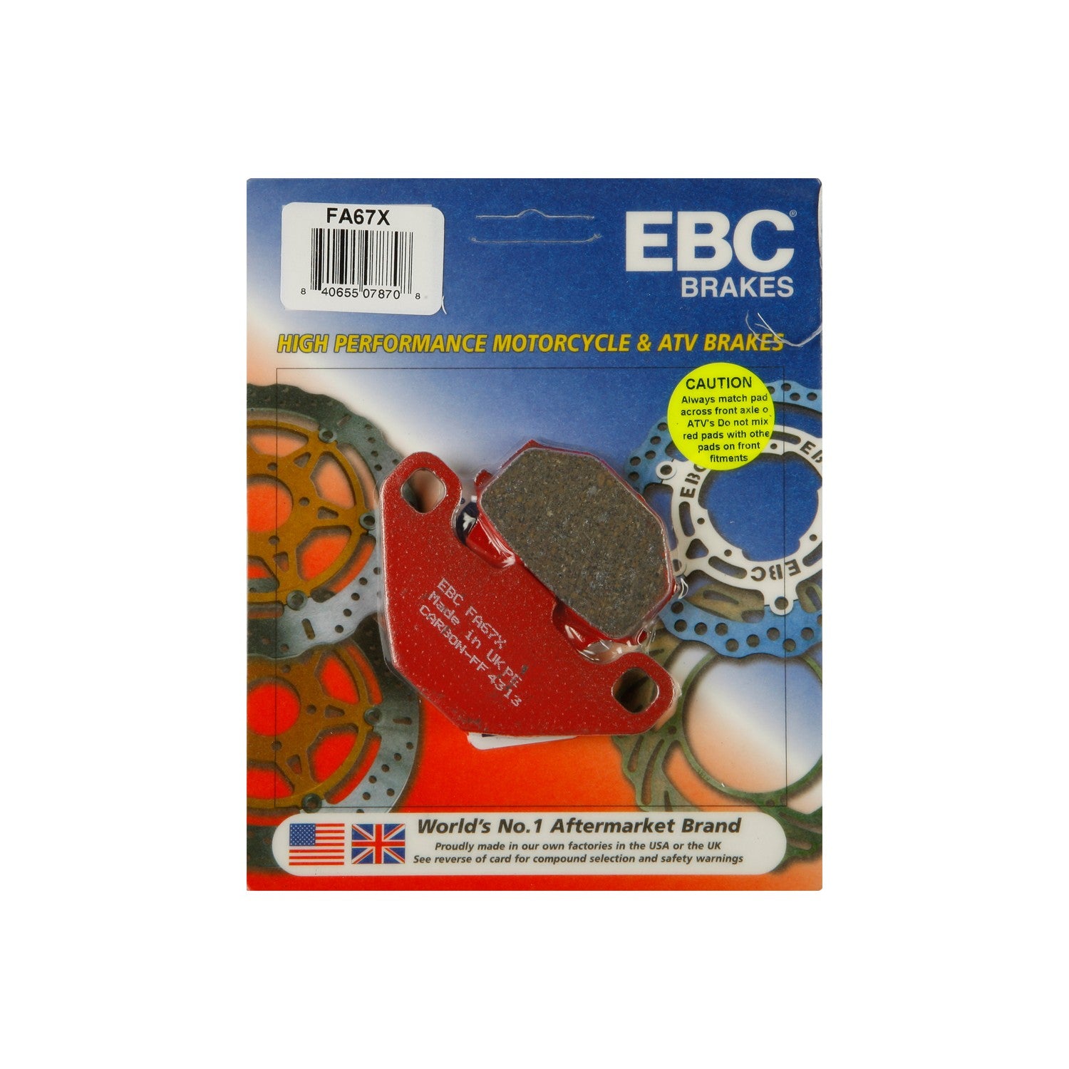 BRAKE PADS FA67X CARBON X SERIES - 15-67X