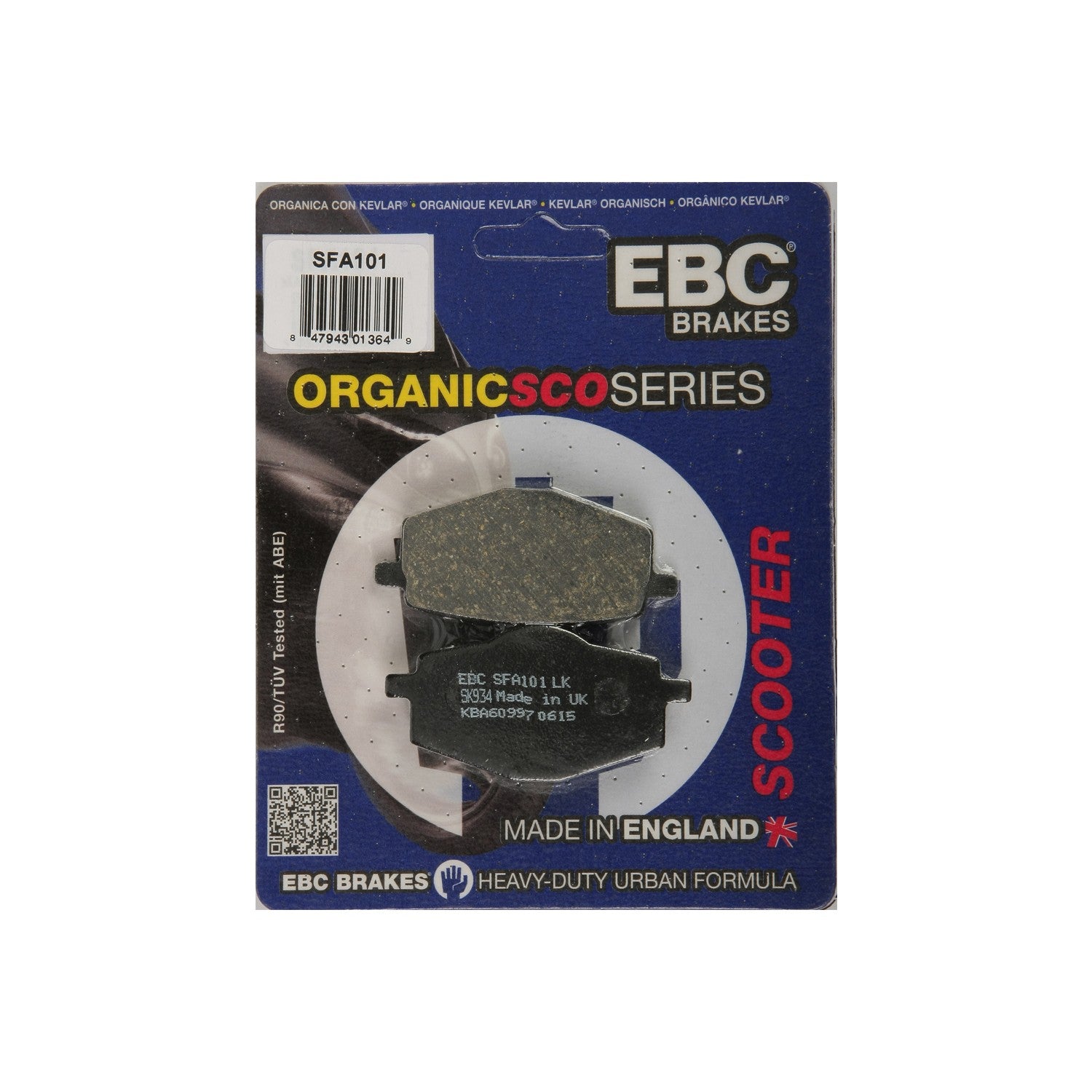 BRAKE PADS SFA101 ORGANIC - 153-101