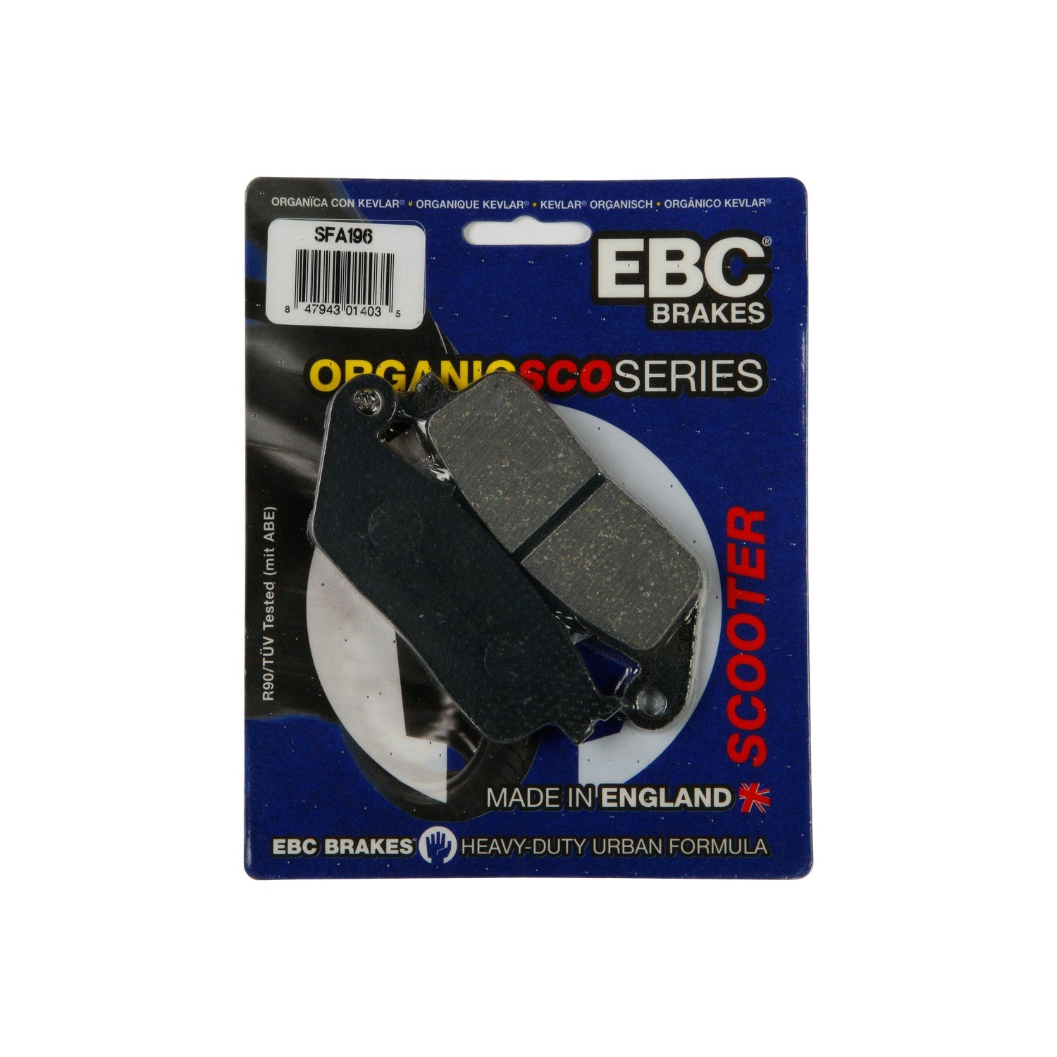 BRAKE PADS SFA196 ORGANIC - 153-196