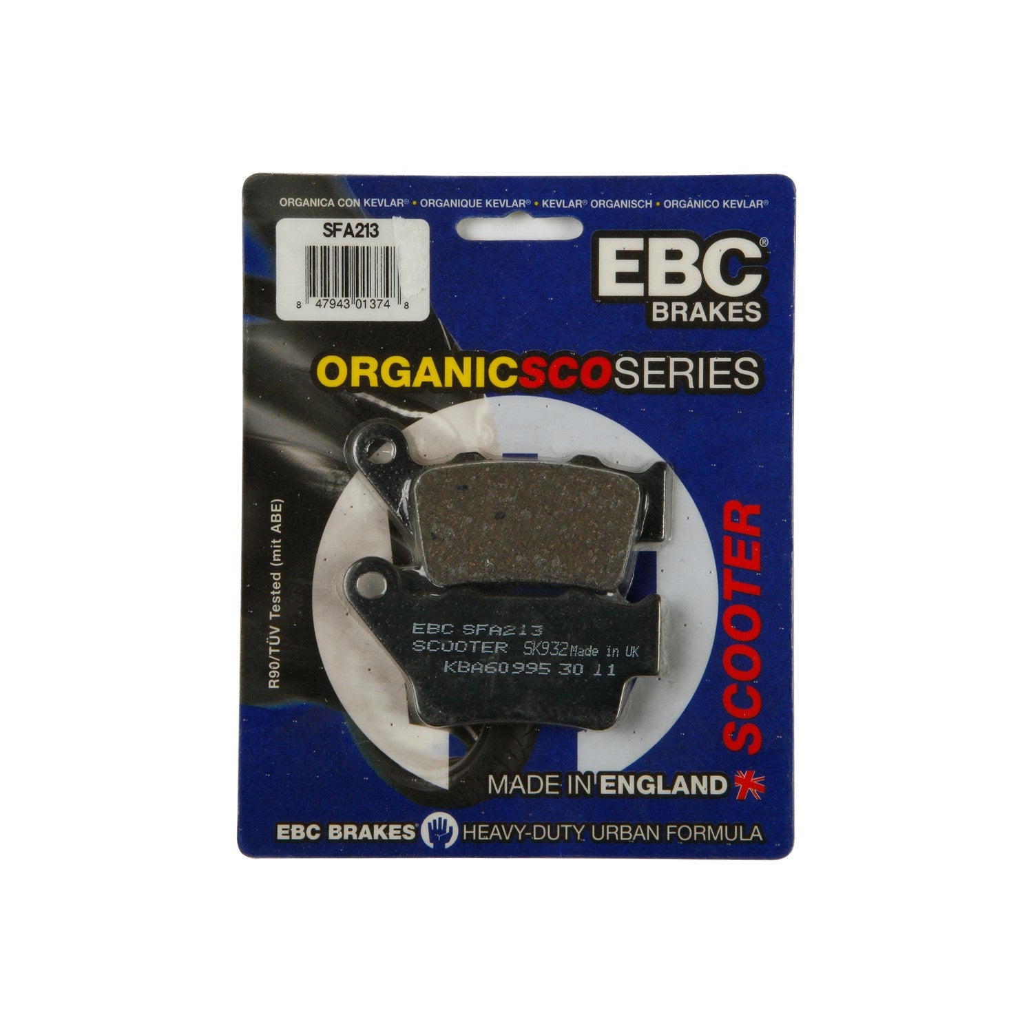 BRAKE PADS SFA213 ORGANIC - 153-213