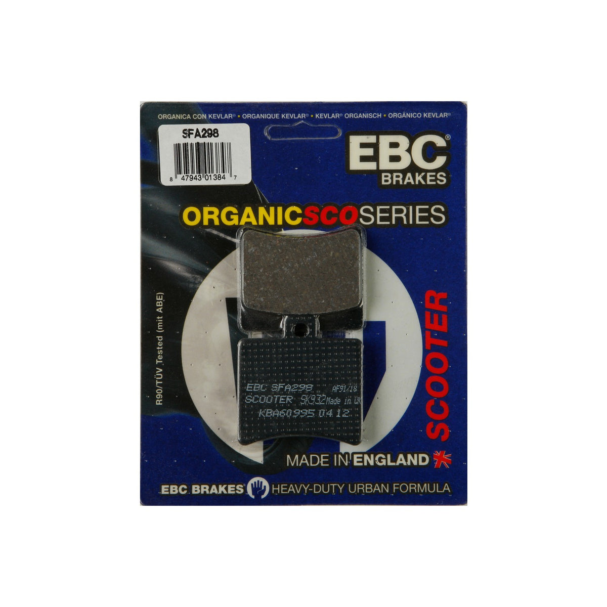 BRAKE PADS SFA298 ORGANIC - 153-298