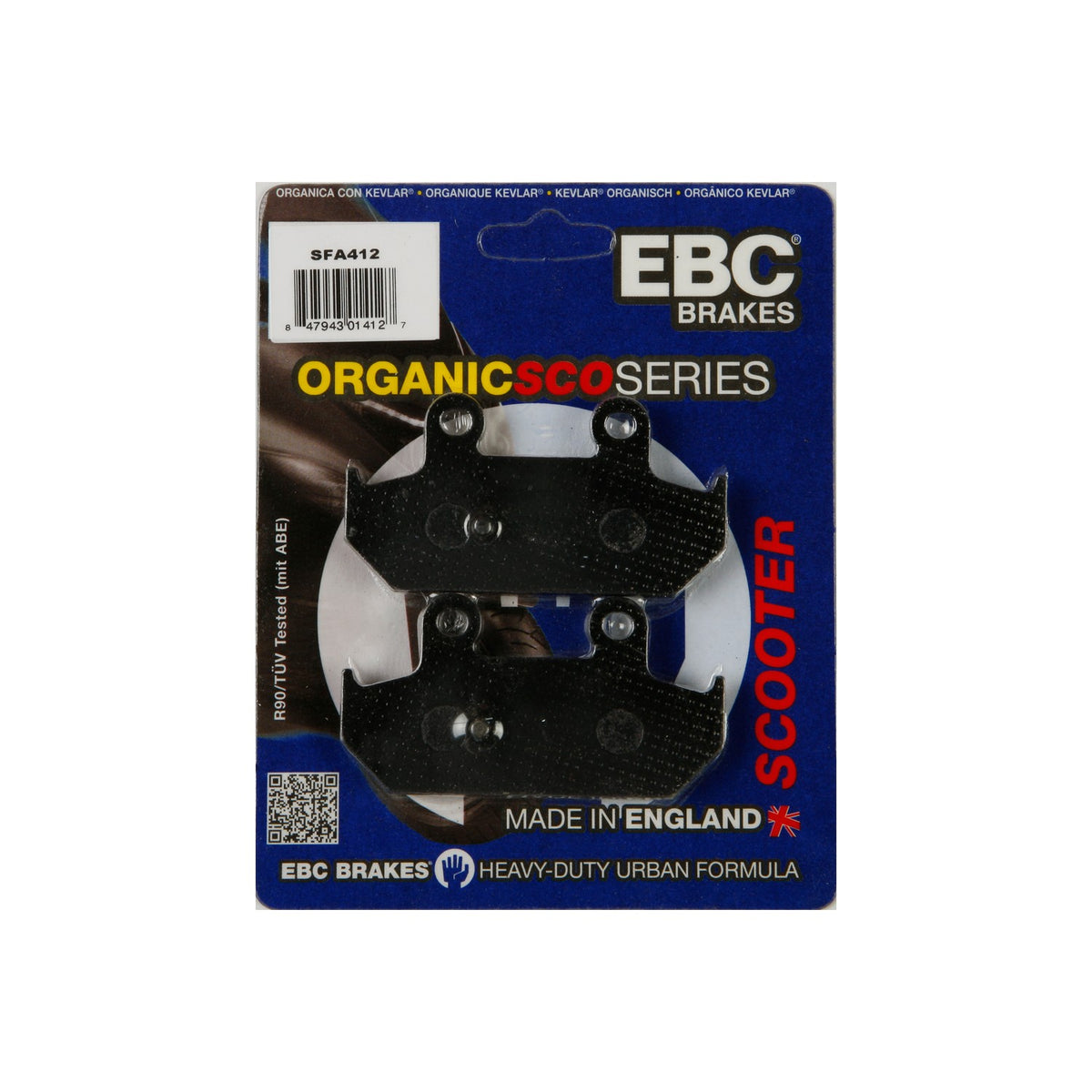 BRAKE PADS SFA412 ORGANIC - 153-412