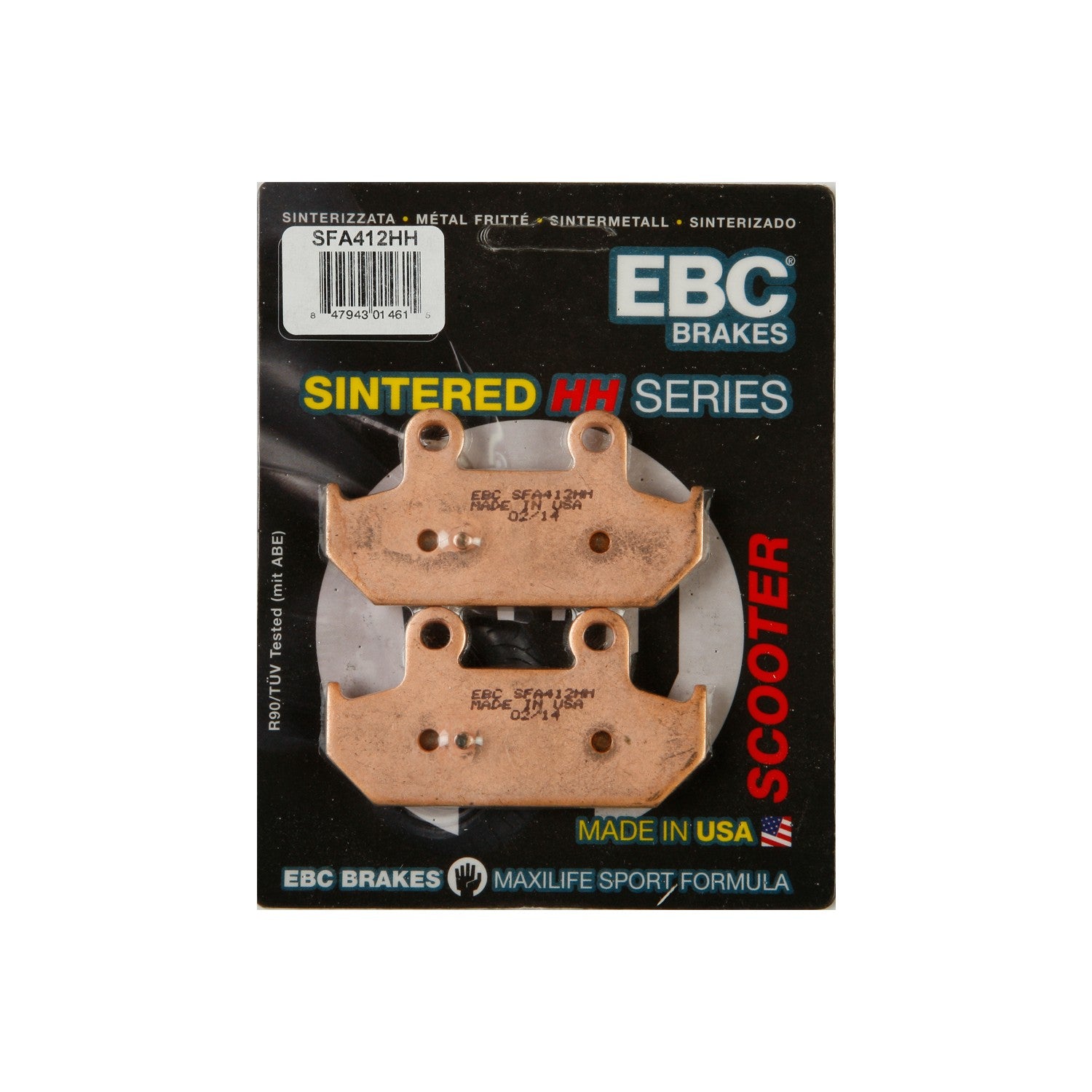 BRAKE PADS SFA412HH DOUBLE-H SINTERED - 153-412H