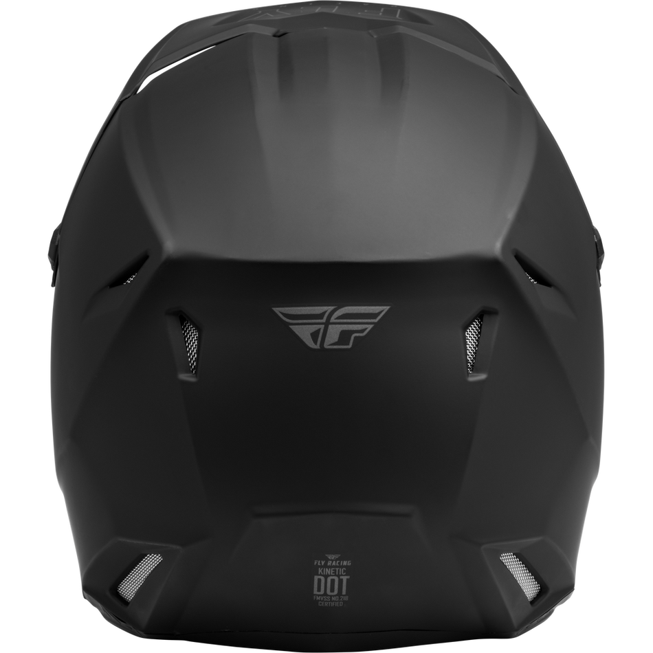 Fly Racing Youth Matte Black Kinetic Solid Helmet YL