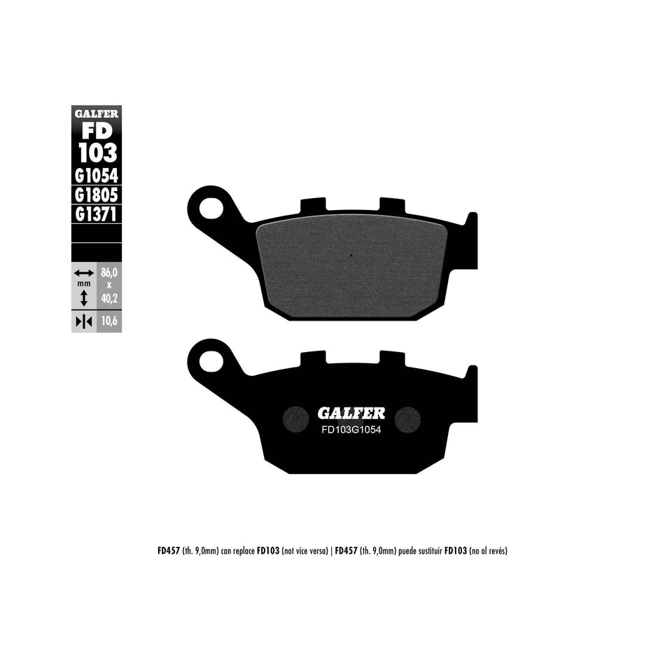 BRAKE PADS SEMI METALLIC FD103G1054 - 17-103S