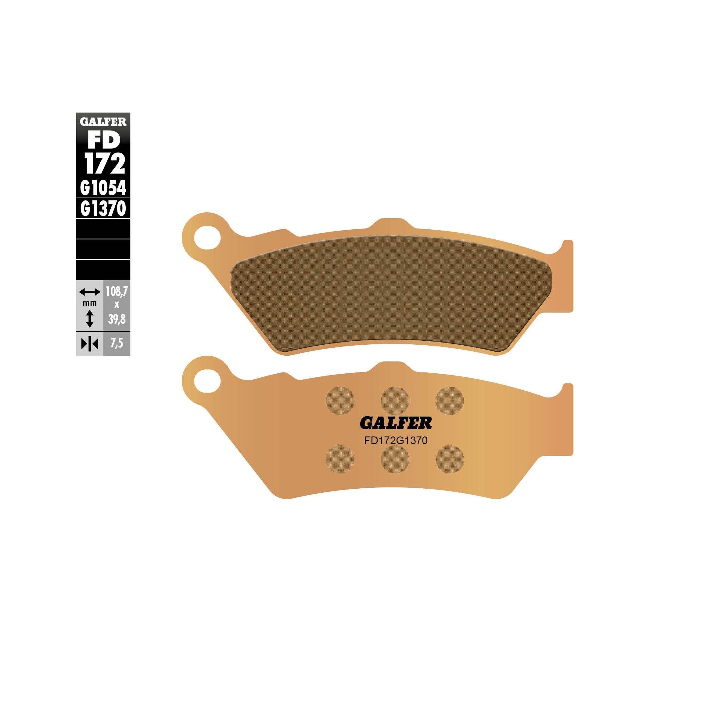 BRAKE PADS SINTERED FD172G1370 - 17-172H