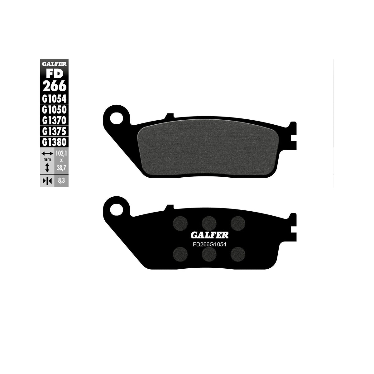 BRAKE PADS SEMI METALLIC FD266G1054 - 17-266S